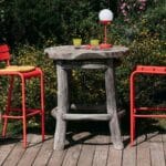 tabouret haut et table haute metal exterieur