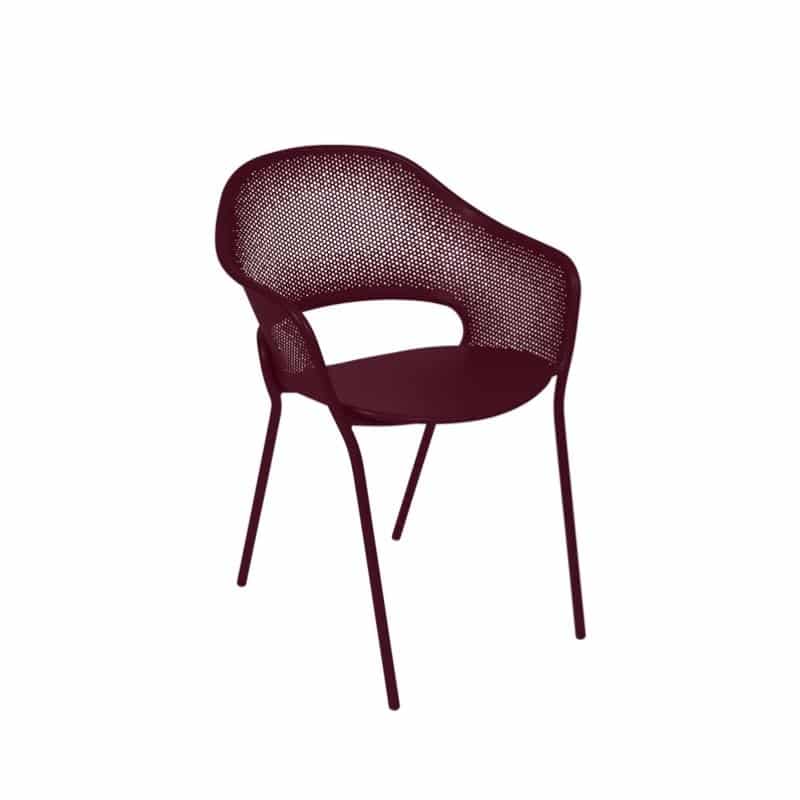 fauteuil Kate fermob cerise noire